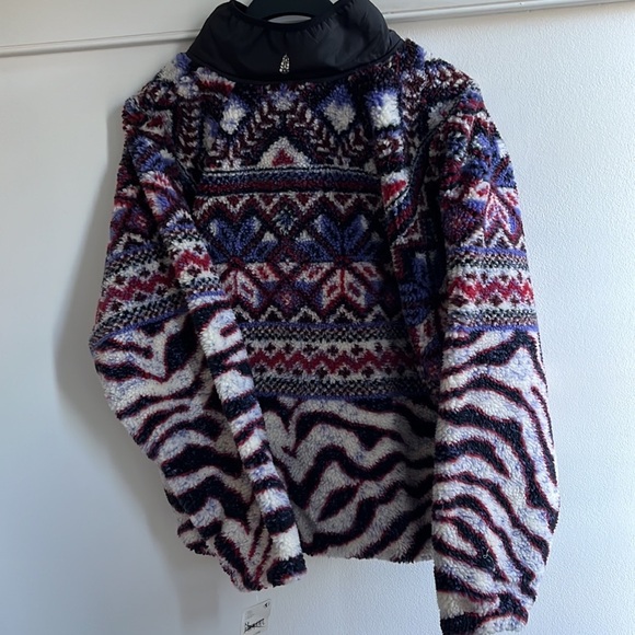 Free People Movement Rocky Ridge Pullover- Purple Zebra Combo NWT Size Med - Picture 15 of 16